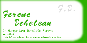 ferenc dehelean business card